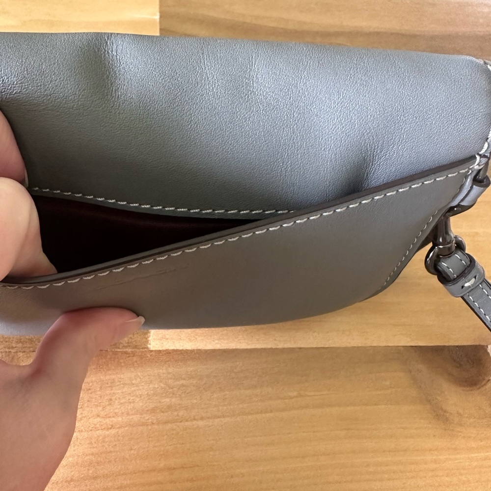 Coach 1941 Gray Glovetanned Leather Clutch Wristlet - Picture 9 of 9